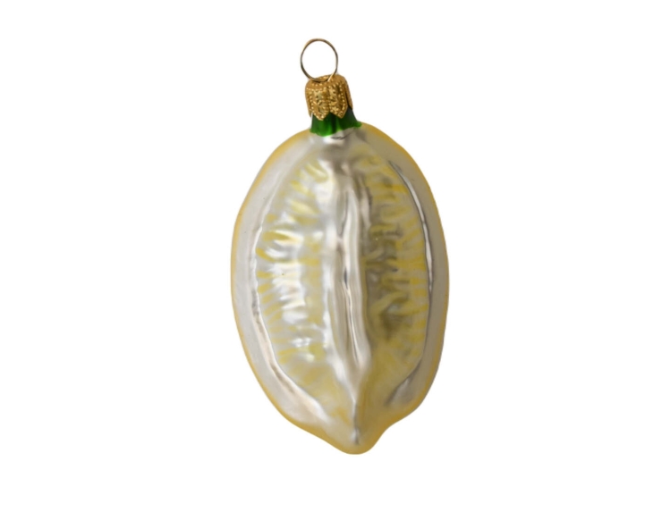 Boule de Noël originale tranche de citron H 9cm