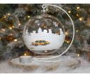 Voir la slide Photophore de Noël New York verre soufflé avec support D 15cm