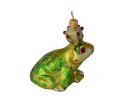 Voir la slide Déco de Noël grenouille verte pomme avec couronne en verre soufflé et peinte à la main