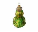 Voir la slide Déco de Noël grenouille verte pomme avec couronne en verre soufflé et peinte à la main