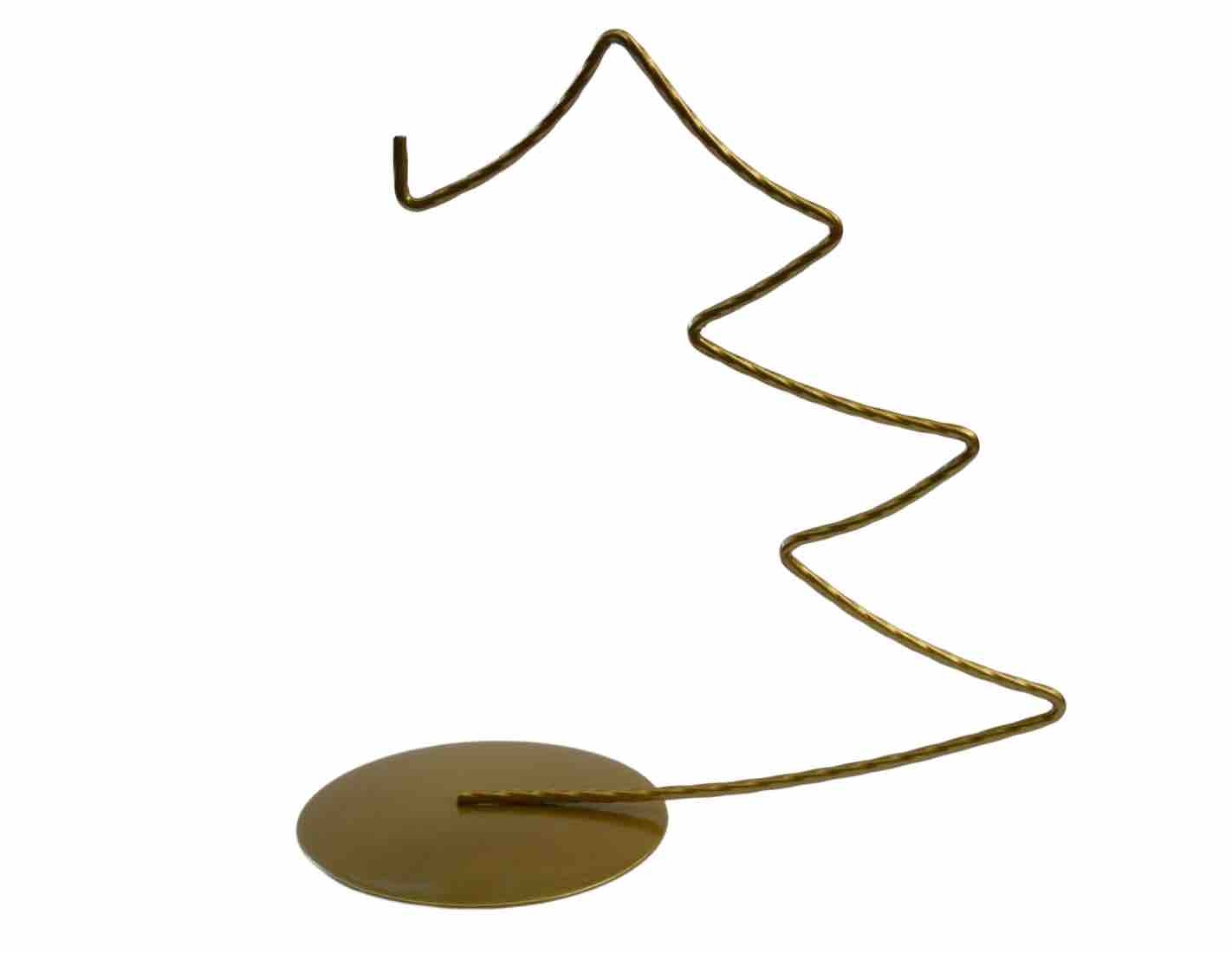 Support pour boule de Noël doré sapin H 20cm