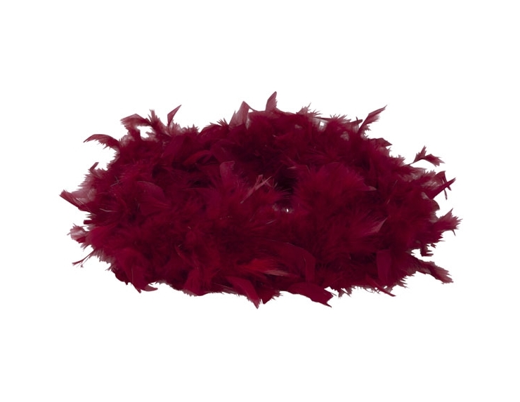 Guirlande boa de plumes bordeaux 180cm