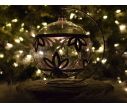 Voir la slide Photophore de Noël argenté verre soufflé avec support D15cm