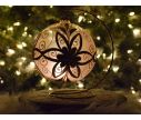 Voir la slide Photophore de Noël baroque doré blanc verre D 15cm support inclus