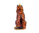 See slide Boule de Noël originale lynx en verre soufflé pour sapin de Noël. Hauteur 12cm.