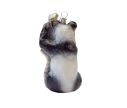 Voir la slide Boule de Noël originale en verre soufflé panda noir et blanc accroché à une tige de bambou H11cm - Lilosquare