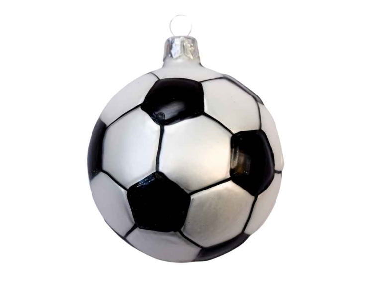Boule de Noël ballon de foot D 8cm