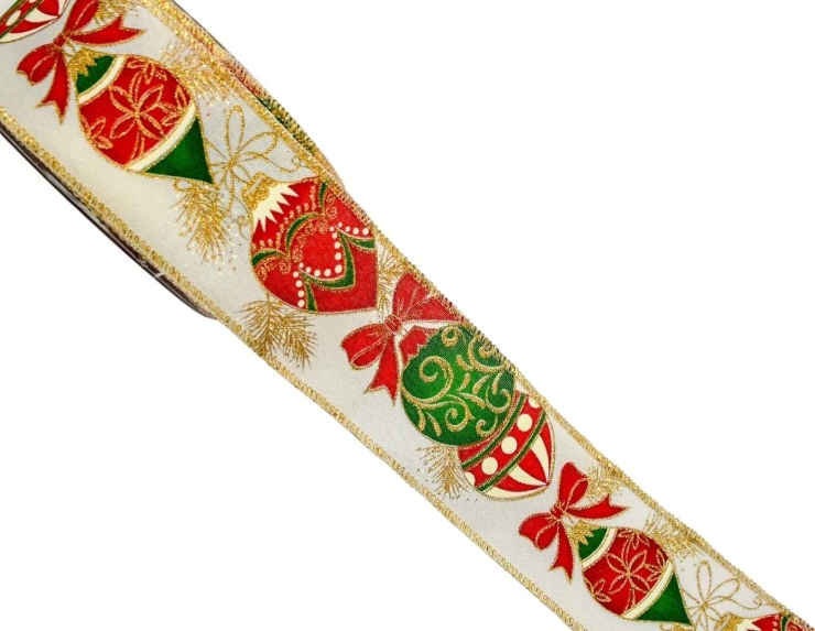 Ruban de Noël boules de Noël vintage 9M