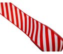 Voir la slide Ruban Noël velours rayures diagonales rouge blanc fil de fer bord 7cm 9M