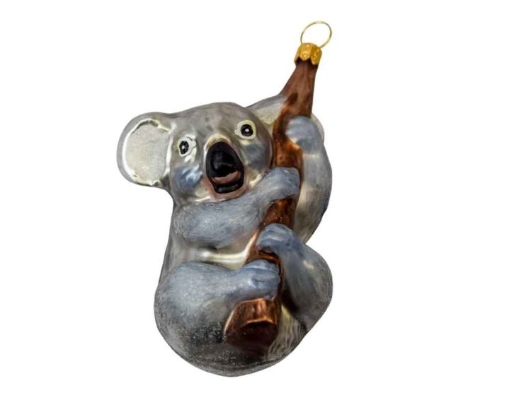 Boule de Noël originale koala verre soufflé H 8cm