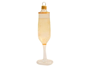 Boule de Noël originale verre champagne verre soufflé H