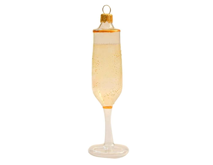 Boule de Noël originale verre champagne verre soufflé H
