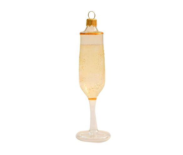 Boule de Noël originale verre champagne verre soufflé H
