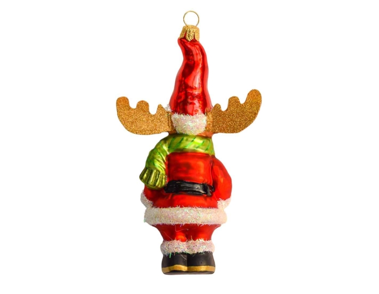 Boule de Noël renne du Père Noël H15cm