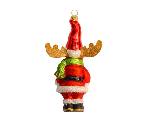 Boule de Noël renne du Père Noël H15cm