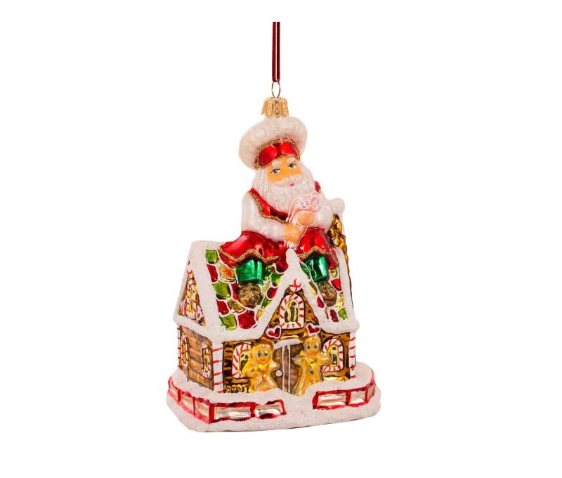 Boule de Noël maison pain d'épices H 15cm