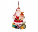 Voir la slide Boule de Noël Père Noël liste cadeaux verre soufflé H20cm