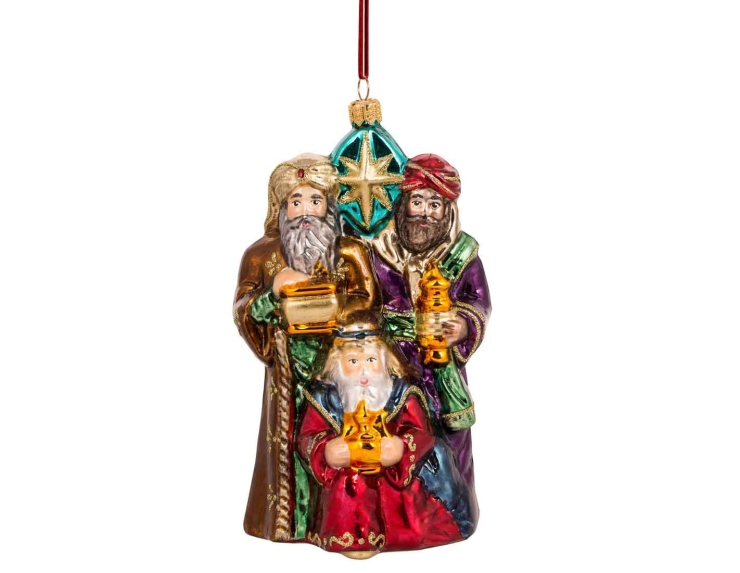 Rois mages verre soufflé H19cm