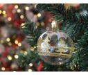 Voir la slide Boule de Noël transparente sapins dorés D8cm