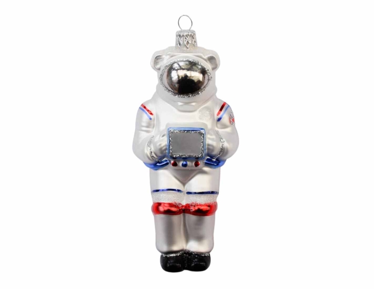 Boule de Noël cosmonaute verre soufflé H15cm
