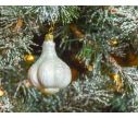 See slide Boule de Noël originale gousse d'ail brillante H7cm