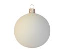 Voir la slide Boule de Noël blanche mate en verre unie D8cm