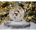 Voir la slide Boule de Noël photophore décor blancs support D15cm