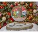 Voir la slide Photophore de Noël lutin verre soufflé support D15cm