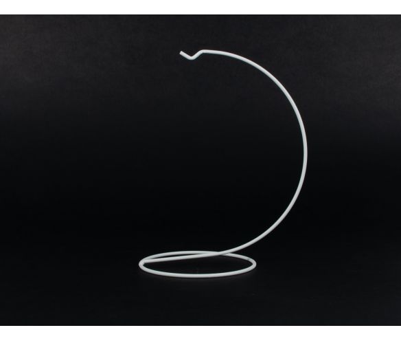 Support pour boule de noël blanc pour grande boule de Noël de 15 cm de diamètre. Hauteur du support 20cm.