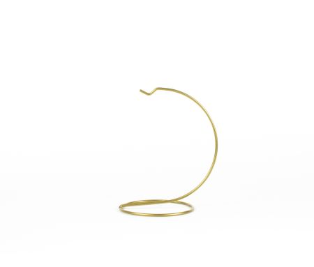Support pour boule de noël doré pour boule de Noël de 10 cm de diamètre. Hauteur du support 14cm.
