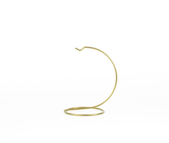 Support pour boule de noël doré pour boule de Noël de 10 cm de diamètre. Hauteur du support 14cm.