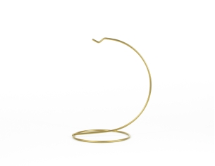 Support pour boule de noël doré pour boule de Noël de 12 cm de diamètre. Hauteur du support 14cm.