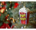 Voir la slide Boule de Noël originale paquet de popcorn rouge et blanc en verre soufflé, pour sapin de Noël.