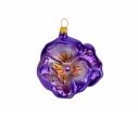 See slide Suspension fleur pensée mauve verre soufflé D7cm