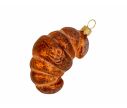 See slide Boule de Noël originale en forme de croissant en verre soufflé et peint à la main. Hauteur 8cm.