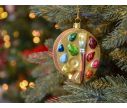 Voir la slide Boule de Noël originale palette de peintre avec son pinceau, verre soufflé Hauteur 10cm. Made in Europe