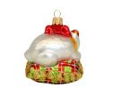 Voir la slide Boule de Noël chat blanc sur son coussin, verre soufflé et peint à la main. Made in Europe, Hauteur 7cm