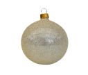 Voir la slide Boule de Noël champagne entièrement pailletée verre D8cm