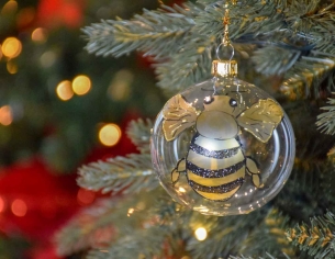 Boule de Noël transparente Lilobee D8cm