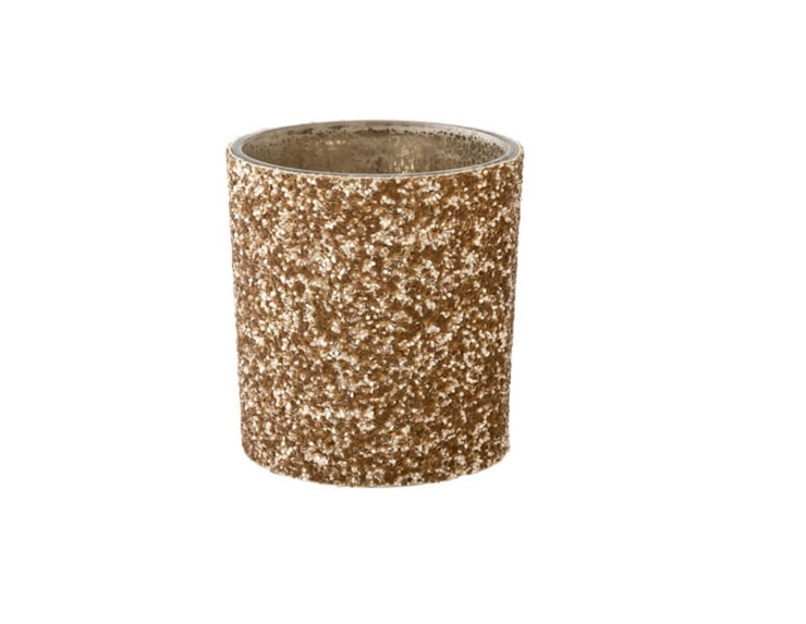 Petit bougeoir cuivré rose gold pour bougie chauffe-plat. Hauteur 8cm.