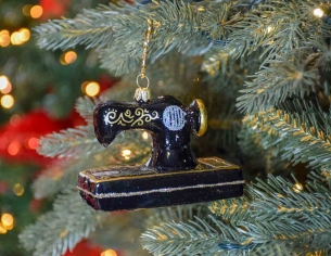 Machine à coudre verre soufflé H9cm