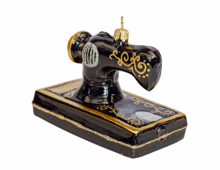 Machine à coudre verre soufflé H9cm