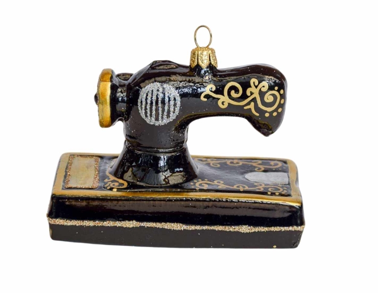 Machine à coudre verre soufflé H9cm