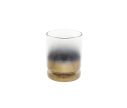 Voir la slide Bougeoir en verre fumé doré dégradé transparent à doré H10cm - Lilosquare