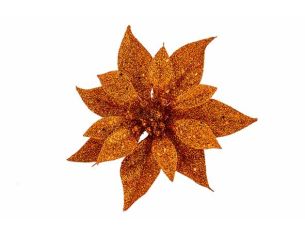 Fleur de Noël cuivrée D18cm