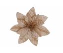 Voir la slide Fleur de Noël Poinsettia champagne en velours sur clip pour décorer les extrémités de votre sapin de Noël.

Diamètre 12cm