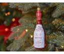 Voir la slide Boule de Noël originale bouteille de vin rouge, verre soufflé et peinte à la main pour sapin de Noël. Hauteur : 13cm