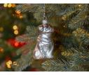 See slide Suspension de Noël originale chien bulldog anglais gris en verre souffle et peint à la main.
Hauteur : 10cm.