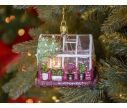 See slide Suspension de Noël originale serre, verre soufflé et décorée à la main. 
Hauteur : 10cm