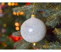 Voir la slide Boule de Noël champagne entièrement pailletée verre D8cm